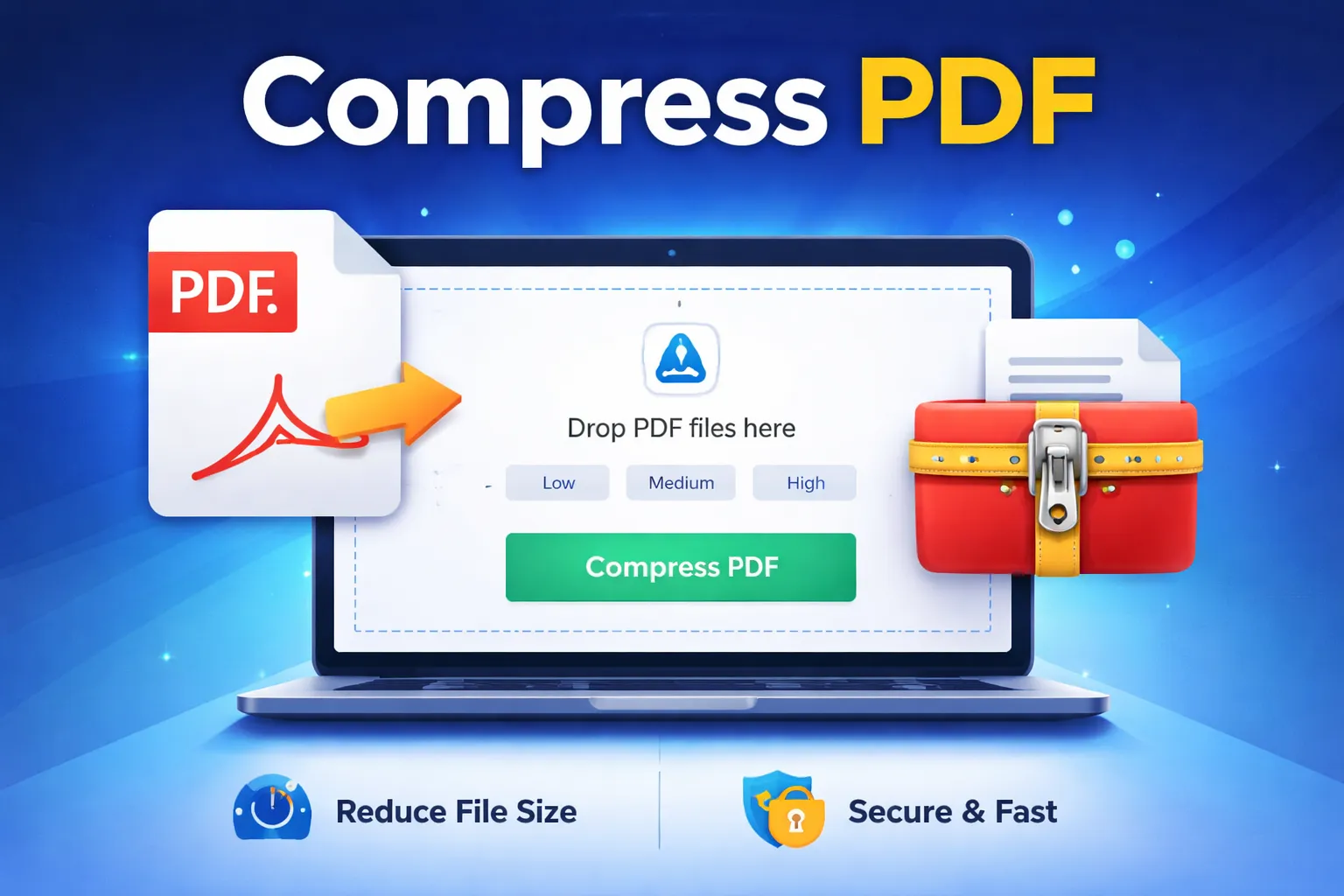Compress PDF tool interface